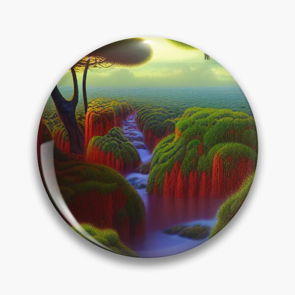 Item preview, Digital Painting Of a Lush Wet Natural Jungle Trees And River designed and sold by NatureFood.