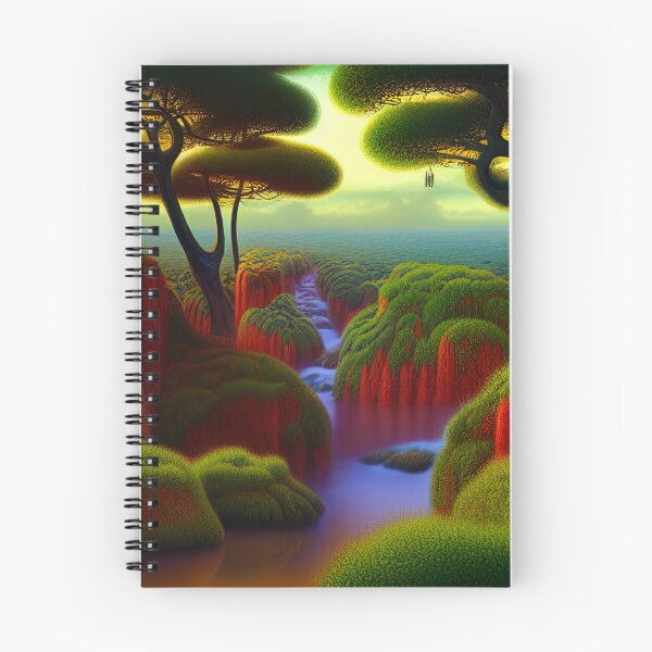 Item preview, Digital Painting Of a Lush Wet Natural Jungle Trees And River designed and sold by NatureFood.