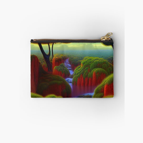 Item preview, Digital Painting Of a Lush Wet Natural Jungle Trees And River designed and sold by NatureFood.