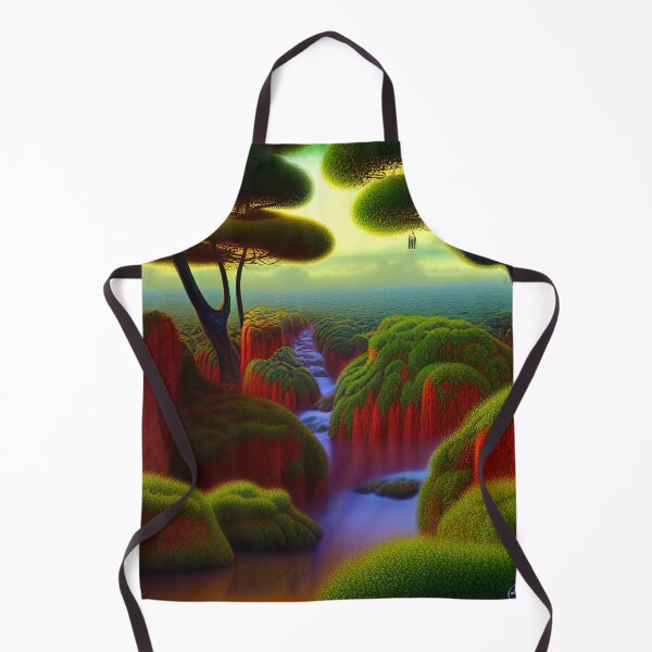 Item preview, Digital Painting Of a Lush Wet Natural Jungle Trees And River designed and sold by NatureFood.