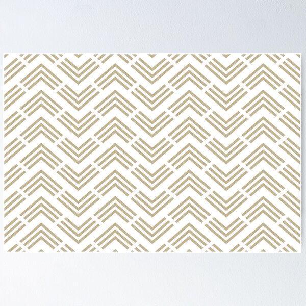 Item preview, Warm Beige White Chevron Rhombus Pattern Pairs Dulux 2023 COTY Wild Wonder designed and sold by ColorOfTheYears.