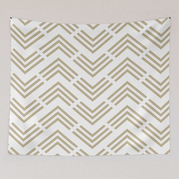Item preview, Warm Beige White Chevron Rhombus Pattern Pairs Dulux 2023 COTY Wild Wonder designed and sold by ColorOfTheYears.