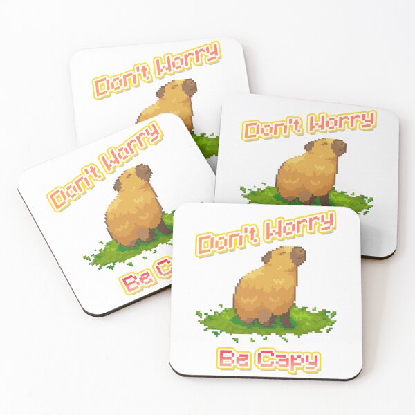 Item preview, dont worry be capy pixel capybara art designed and sold by therustyart.