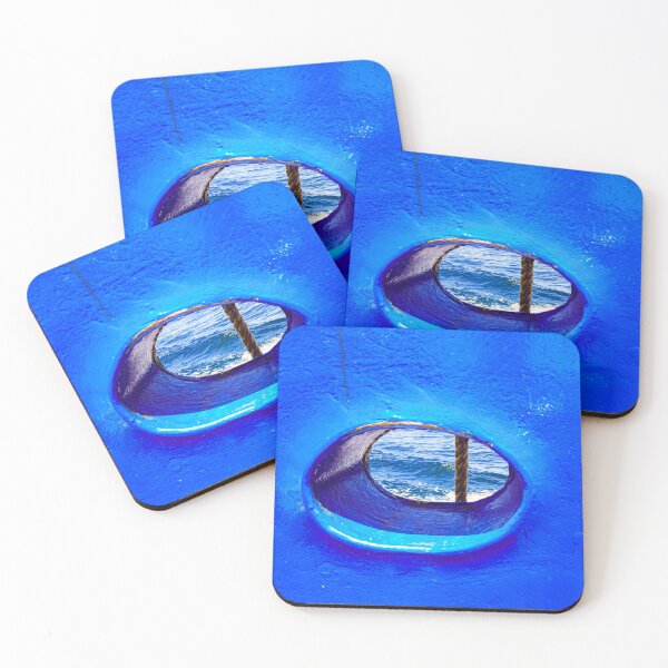 Item preview, Bull´s eye in a blue iron wall from a ship. 3b designed and sold by kall3bu.