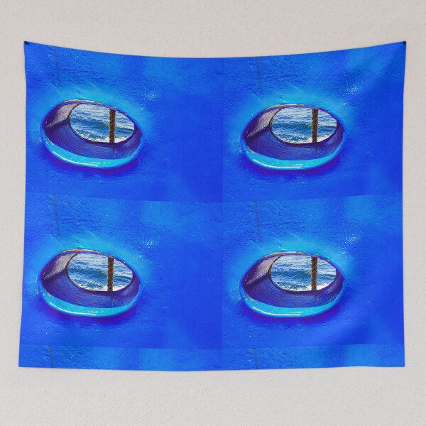 Item preview, Bull´s eye in a blue iron wall from a ship. 3b designed and sold by kall3bu.