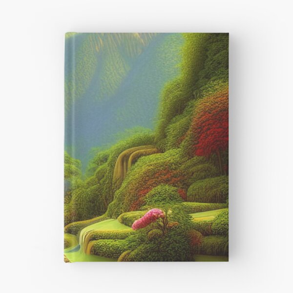 Item preview, Digital Painting Of a Lush Wet Natural Jungle, River And Mountains designed and sold by NatureFood.