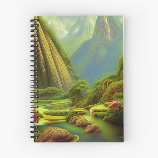 Item preview, Digital Painting Of a Lush Wet Natural Jungle, River And Mountains designed and sold by NatureFood.