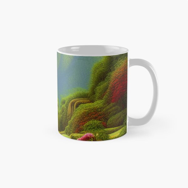 Item preview, Digital Painting Of a Lush Wet Natural Jungle, River And Mountains designed and sold by NatureFood.