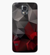 Abstract background of triangles polygon wallpaper in black red colors Case/Skin for Samsung Galaxy