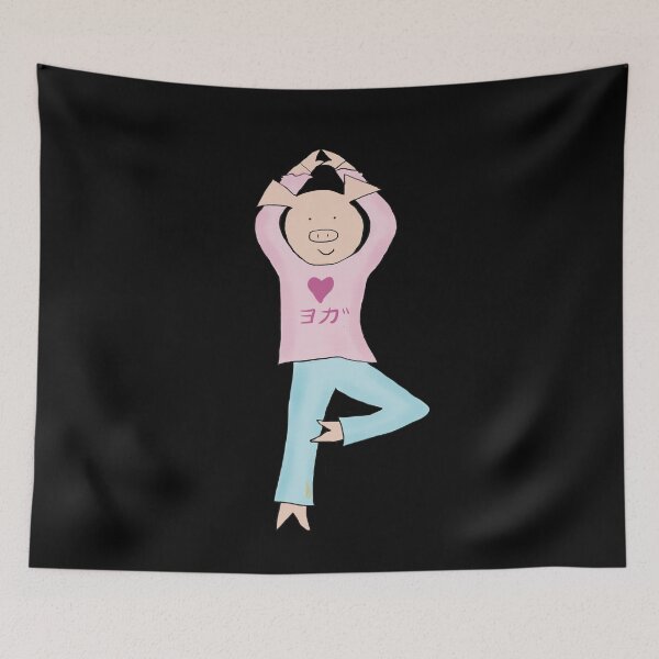 Item preview, I love Yoga! Yoga Pig! Japanese version. Cute pig finding relaxation and healing in Yoga.  designed and sold by PiggingJapan.