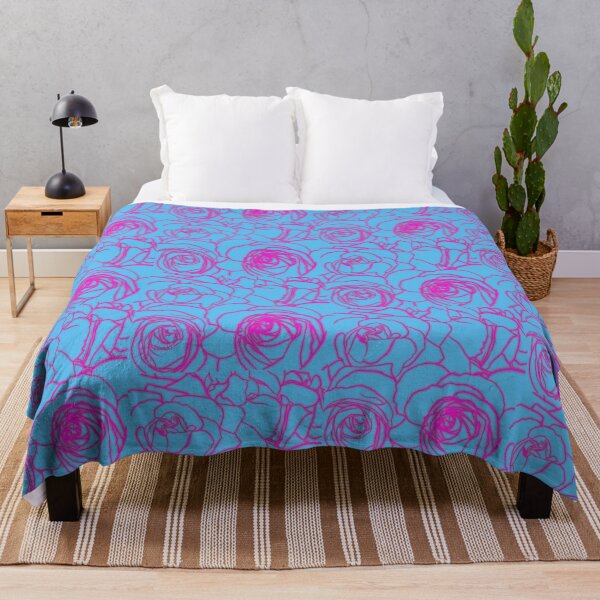 Item preview, Neon Blue Rose Pattern designed and sold by Redtailedbailys.