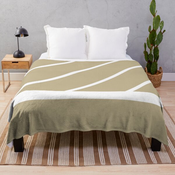 Item preview, Warm Beige White Minimal Modern Diagonal Stripe Pattern Pairs Dulux 2023 COTY Wild Wonder designed and sold by ColorOfTheYears.