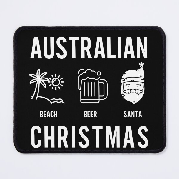 Item preview, Aussie Christmas beach beer santa designed and sold by HouseOfBigPalms.