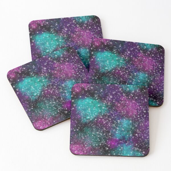 Item preview, Galaxy Repeating Pattern Teal, Black, Pink, Purple designed and sold by cashewdays.