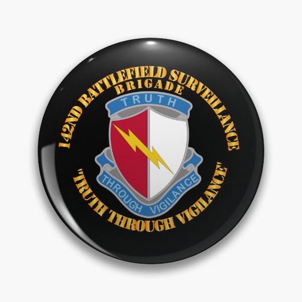 Artikelvorschau, Armee - 142. Schlachtfeld-Überwachungsbrigade - DUI entworfen und verkauft von Military Insignia Products.