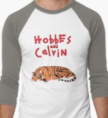 Hobbes and Calvin logo Men's Baseball ¾ T-Shirt