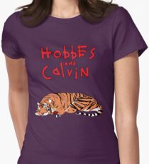 Hobbes and Calvin logo Women's Fitted T-Shirt