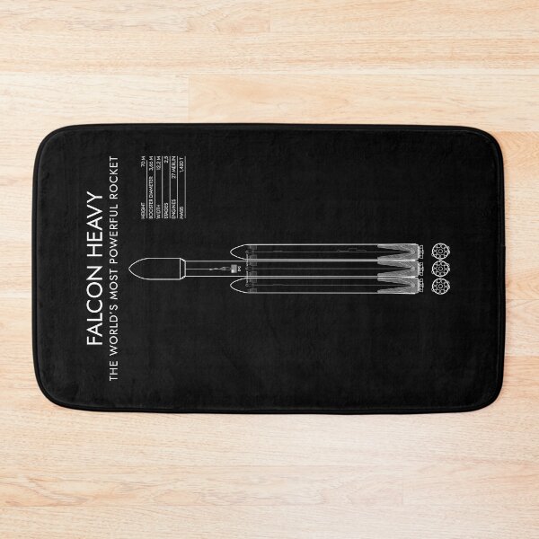 Item preview, Falcon Heavy: The World's Most Powerful Rocket. White Stencil - No Background designed and sold by BGALAXY.