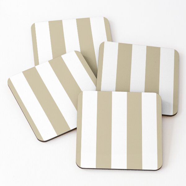 Item preview, Warm Beige White Minimal Vertical Stripe Pattern Pairs Dulux 2023 COTY Wild Wonder designed and sold by ColorOfTheYears.