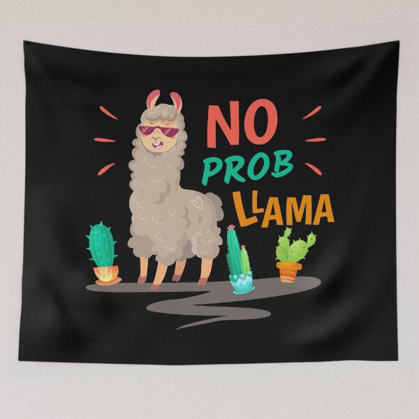 Artikelvorschau, Ein Design mit einem Lama und dem Slogan No Probllama entworfen und verkauft von velisani.