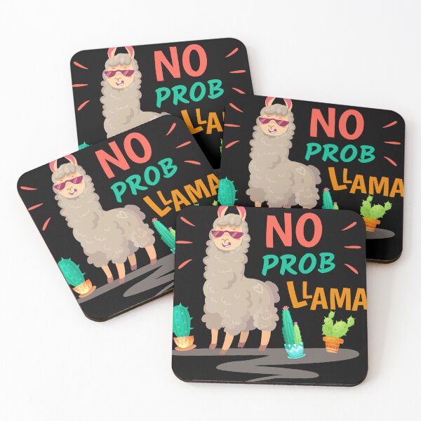 Artikelvorschau, Ein Design mit einem Lama und dem Slogan No Probllama entworfen und verkauft von velisani.