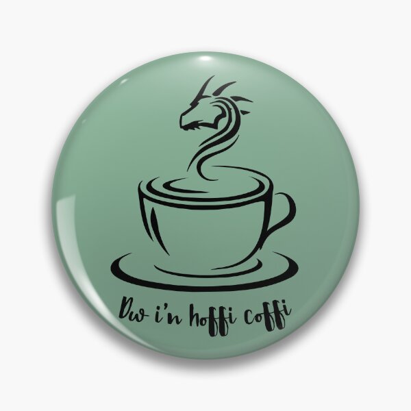 Item preview, Dw i'n hoffi coffi I like coffee line art designed and sold by Lick-Design.