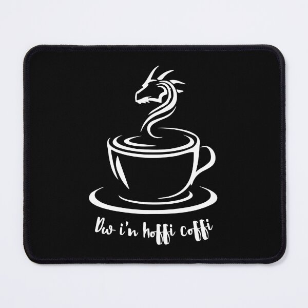 Item preview, Dw i'n hoffi coffi I like coffee line art (white) designed and sold by Lick-Design.