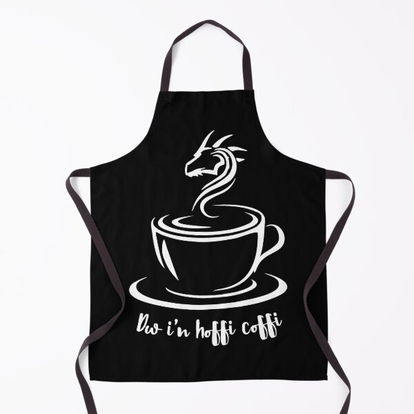 Item preview, Dw i'n hoffi coffi I like coffee line art (white) designed and sold by Lick-Design.