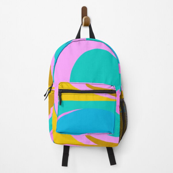 Item preview, Modern Swirl Abstract Pattern Neon Tones, Blue Tones, Yellow, Pink and Mustard Design designed and sold by theprintedclub.