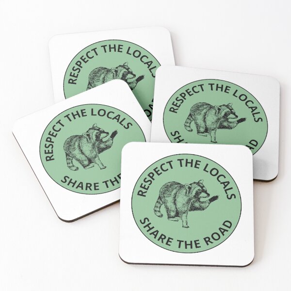 Item preview, Respect The Locals Bumper Sage Green designed and sold by DrunkPolarBear.