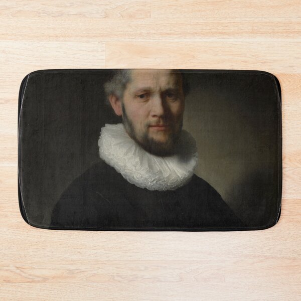 Item preview, 17th century portrait of a man in a ruff collar by Rembrandt designed and sold by Vintage Designs +.