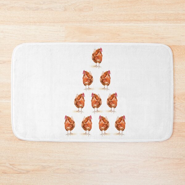 Item preview, Mountain of hens. Original Acrylic Sketch by Jane Green. White background designed and sold by janesg.