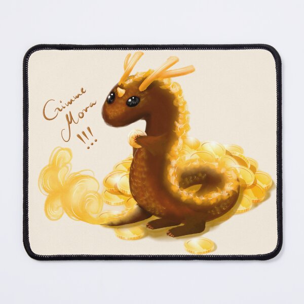 Item preview, Zhongli Chibi Dragon - Genshin Impact (Bright Background with text) designed and sold by Katzui.