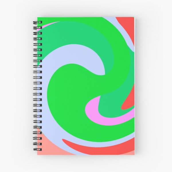 Item preview, Modern Swirl Abstract Pattern Neon Tones, Green, Blue, Pink and Red Design designed and sold by theprintedclub.