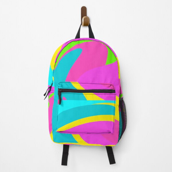 Item preview, Modern Swirl Abstract Pattern Neon Tones, Green, Blue, Pink and Yellow Design designed and sold by theprintedclub.