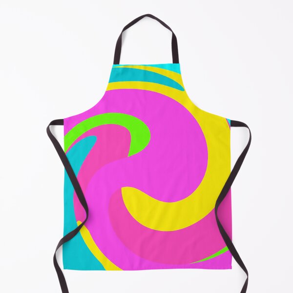 Item preview, Modern Swirl Abstract Pattern Neon Tones, Green, Blue, Pink and Yellow Design designed and sold by theprintedclub.