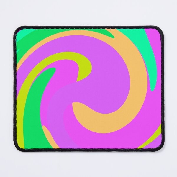 Item preview, Modern Swirl Abstract Pattern Neon Tones, Green, Purple, Orange and Lilac Design designed and sold by theprintedclub.