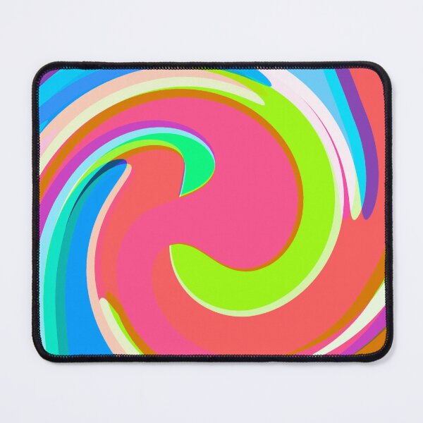 Item preview, Modern Swirl Abstract Pattern Neon Tones,Multicolor, Green, Blue, Pink and Red Designs designed and sold by theprintedclub.