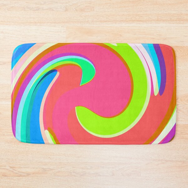 Item preview, Modern Swirl Abstract Pattern Neon Tones,Multicolor, Green, Blue, Pink and Red Designs designed and sold by theprintedclub.