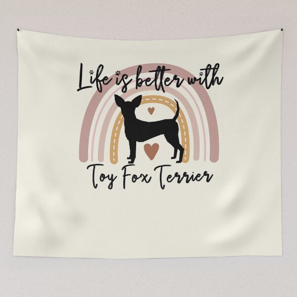 Item preview, Toy Fox Terrier Dog Rainbow Aesthetic Boho designed and sold by rafaeltto.