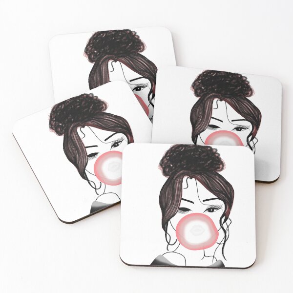 Item preview, Girl with bubble gum designed and sold by DragonflycreatN.