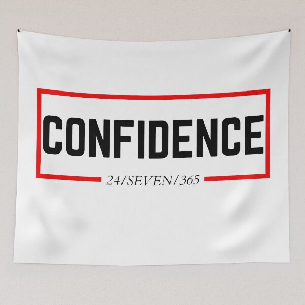 Item preview, CONFIDENCE 24/SEVEN/365 white background  designed and sold by KingsManKind.