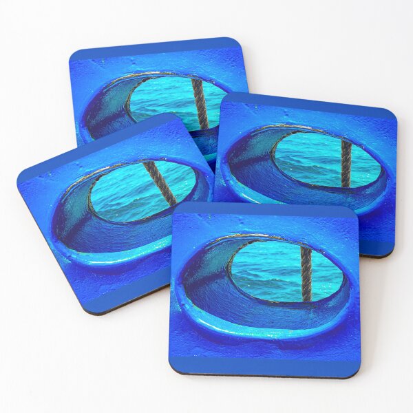 Item preview, Bull´s eye in a blue iron wall from a ship. 2a designed and sold by kall3bu.