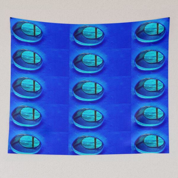 Item preview, Bull´s eye in a blue iron wall from a ship. 2a designed and sold by kall3bu.