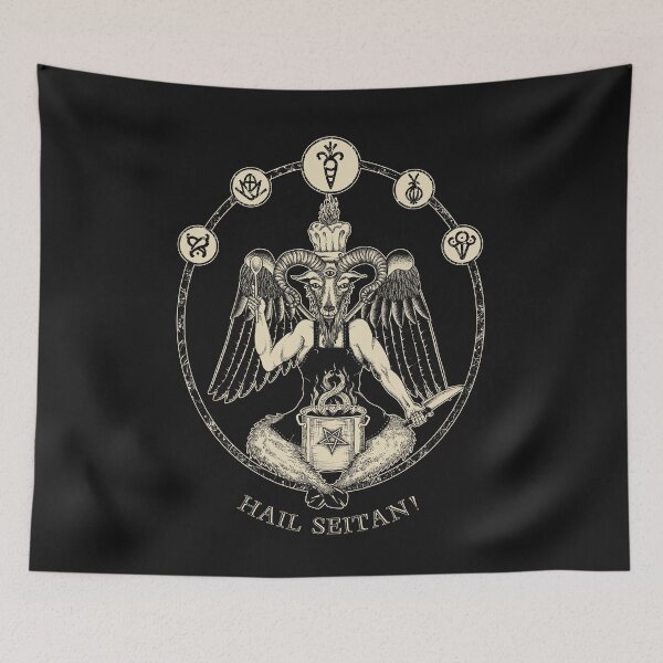 Item preview, Vegan Chef Baphomet: Hail Seitan! designed and sold by RedFinchDesigns.