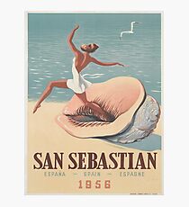 Vintage poster - San Sebastian Photographic Print