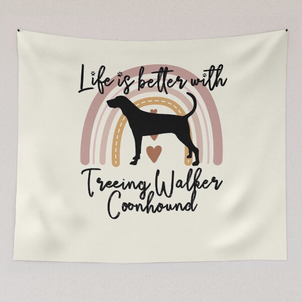 Item preview, Treeing Walker Coonhound Dog Rainbow Aesthetic Boho designed and sold by rafaeltto.
