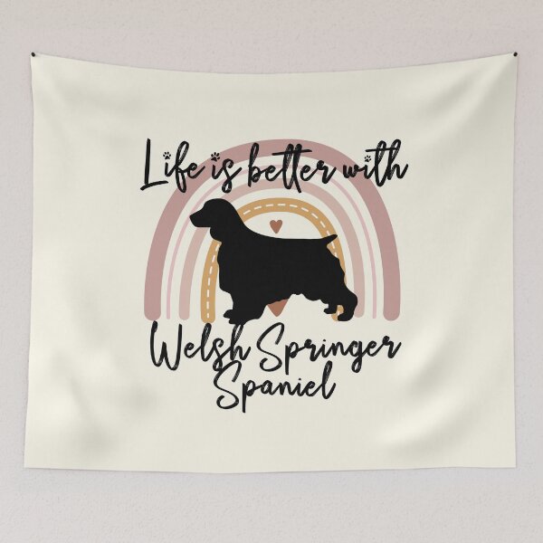 Item preview, Welsh Springer Spaniel Dog Rainbow Aesthetic Boho designed and sold by rafaeltto.