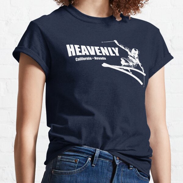 Vista previa del artículo con la obra «Heavenly Ski Resort California Nevada Esquiador», diseñado y vendido por Esskay Designs.