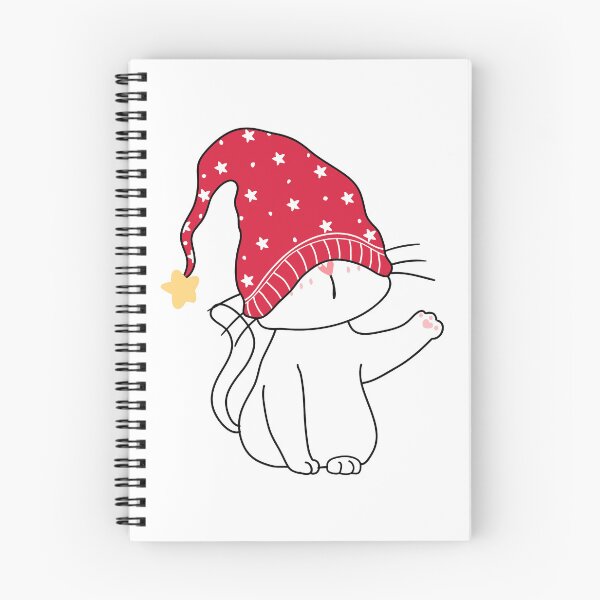Aperçu de l'œuvre Chapeau de chat de Noël créée et vendue par BuddingRosecom.